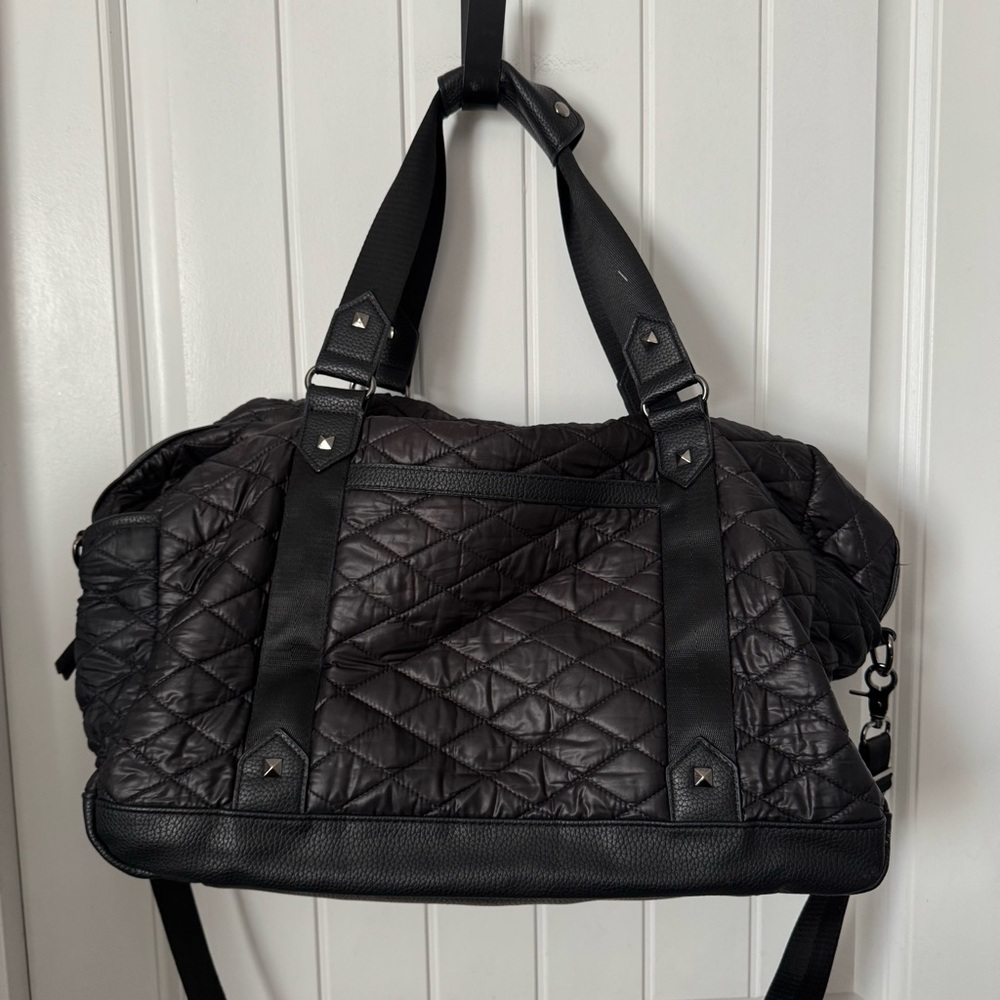 Cynthia Rowley Quilted Black Travel Bag
